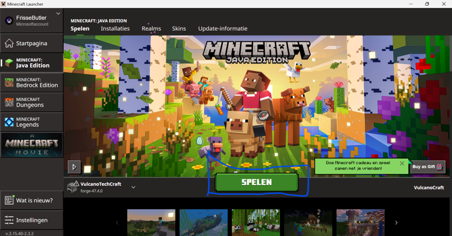 Play screen